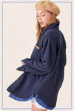 La Miel Madera Collared Long Sleeves Shacket - Rosa Apparel