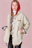 La Miel Madera Collared Long Sleeves Shacket - Rosa Apparel