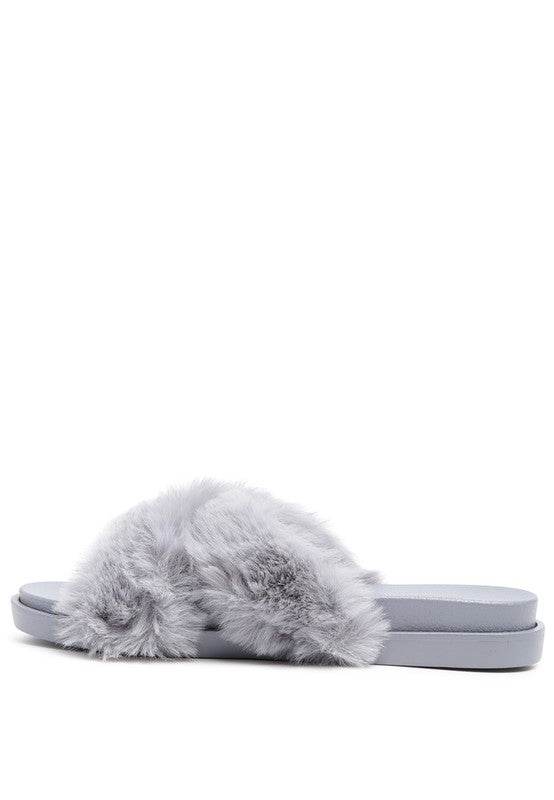 Rag HOMEY FUR SLIP-ON FLATS - Rosa Apparel