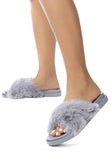 Rag HOMEY FUR SLIP-ON FLATS - Rosa Apparel