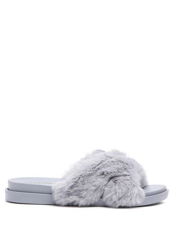 Rag HOMEY FUR SLIP-ON FLATS - Rosa Apparel