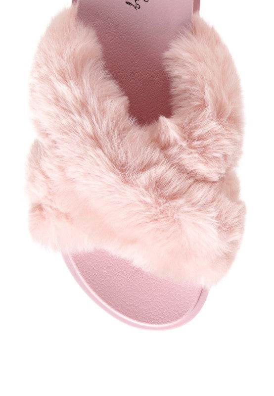 Rag HOMEY FUR SLIP-ON FLATS - Rosa Apparel