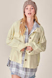 La Miel Matilda Button Up Front Collard Neck Long Sleeves Jacket - Rosa Apparel