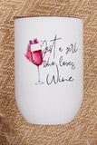 Just a Girl Who Loves Wine Graphic Wine Tumbler - Rosa Apparel
