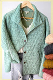 La Miel Rosie Oversized Collar Quilted Jacket - Rosa Apparel