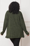 Plus Solid Drape Pocket Long Sleeves Cardigan By EG Fashion - Rosa Apparel