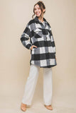 Love Tree Plaid Bust Collar Pocket Shacket - Rosa Apparel