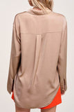 La Miel Elegant Collar Long Sleeves Hazel Button-Down Shirt - Rosa Apparel
