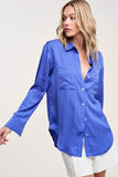 La Miel Elegant Collar Long Sleeves Hazel Button-Down Shirt - Rosa Apparel