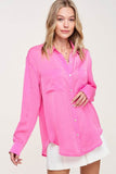 La Miel Elegant Collar Long Sleeves Hazel Button-Down Shirt - Rosa Apparel