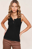 La Miel Casual Sleeveless Round Neck Kealy Tank Top - Rosa Apparel