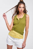 La Miel Casual Sleeveless Round Neck Kealy Tank Top - Rosa Apparel