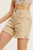 La Miel Casual Washed Regular Denim Shorts With Pockets - Rosa Apparel