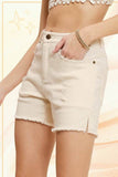 La Miel Casual Washed Regular Denim Shorts With Pockets - Rosa Apparel