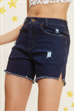 La Miel Casual Washed Regular Denim Shorts With Pockets - Rosa Apparel