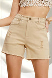La Miel Casual Washed Regular Denim Shorts With Pockets - Rosa Apparel