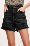 La Miel Casual Washed Regular Denim Shorts With Pockets - Rosa Apparel