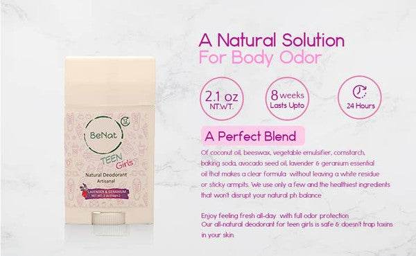 BeNat All-natural Deodorants for Kids & Teens - Rosa Apparel