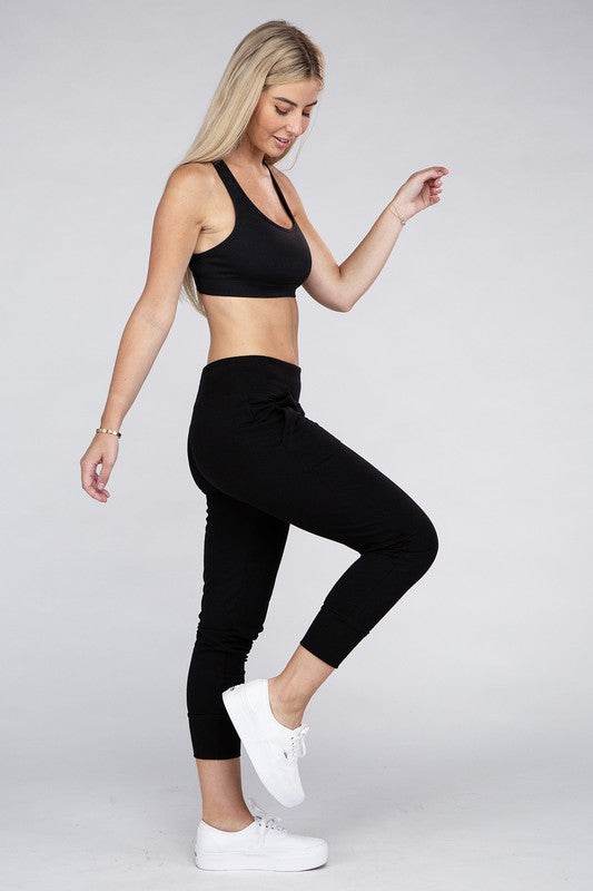 Ambiance Comfy Stretch Lounge Elastic Waist Sweat Pants - Rosa Apparel