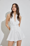 Do + Be Sexy Halter Neck Sleeveless Wide Leg Romper - Rosa Apparel