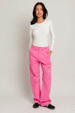 LE LIS Casual Long Sleeve Round Neck Ribbed Bodysuit - Rosa Apparel