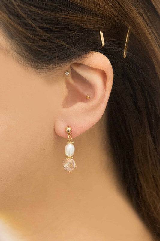 Lovoda Zaina Pearl Earrings - Rosa Apparel