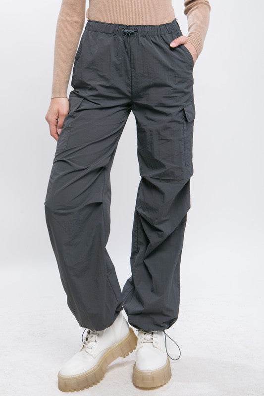 Love Tree Loose Fit Parachute Cargo Pants - Rosa Apparel