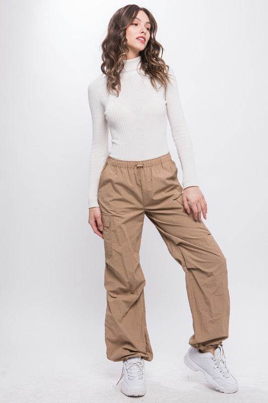 Love Tree Loose Fit Parachute Cargo Pants - Rosa Apparel