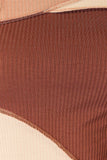Double Take Color Block Exposed Seam Long Sleeve Top - Rosa Apparel