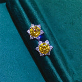 2 Carat Moissanite 925 Sterling Silver Stud Earrings - Rosa Apparel