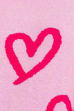 LE LIS Long Sleeve Round Neck Heart Printed Sweater - Rosa Apparel