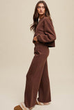 Listicle Knit Sweat Top and Pants Athleisure Lounge Sets - Rosa Apparel