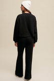 Listicle Knit Sweat Top and Pants Athleisure Lounge Sets - Rosa Apparel