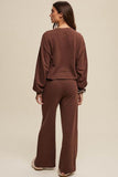 Listicle Knit Sweat Top and Pants Athleisure Lounge Sets - Rosa Apparel