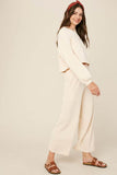 Listicle Knit Sweat Top and Pants Athleisure Lounge Sets - Rosa Apparel