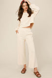 Listicle Knit Sweat Top and Pants Athleisure Lounge Sets - Rosa Apparel
