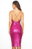 One And Only Sequin Cowl Front Bodycon Dress - Rosa Apparel