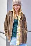 La Miel Daisy Collar Neck Hip Length Long Sleeves Jacket - Rosa Apparel