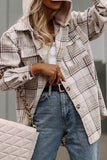 Shewin Plaid Removable Hood Buttoned Shacket - Rosa Apparel