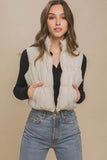 Love Tree High Neck Puffer Sleeveless Vest - Rosa Apparel