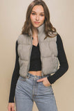 Love Tree High Neck Puffer Sleeveless Vest - Rosa Apparel