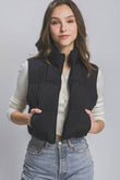 Love Tree High Neck Puffer Sleeveless Vest - Rosa Apparel