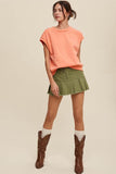Listicle Short Sleeve Boxy Crew Neck Sweat Top - Rosa Apparel