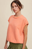 Listicle Short Sleeve Boxy Crew Neck Sweat Top - Rosa Apparel