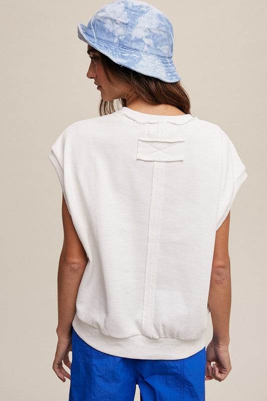 Listicle Short Sleeve Boxy Crew Neck Sweat Top - Rosa Apparel