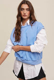 Listicle Short Sleeve Boxy Crew Neck Sweat Top - Rosa Apparel