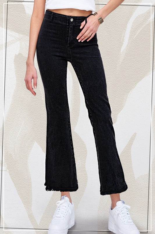 La Miel Soft Washed Stretchy High Rise Regular Jeans Pants - Rosa Apparel