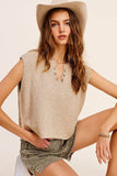 La Miel Slouchy Cropped Extended Sleeve Sweater Top - Rosa Apparel