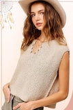La Miel Slouchy Cropped Extended Sleeve Sweater Top - Rosa Apparel