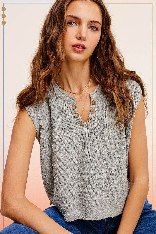 La Miel Slouchy Cropped Extended Sleeve Sweater Top - Rosa Apparel